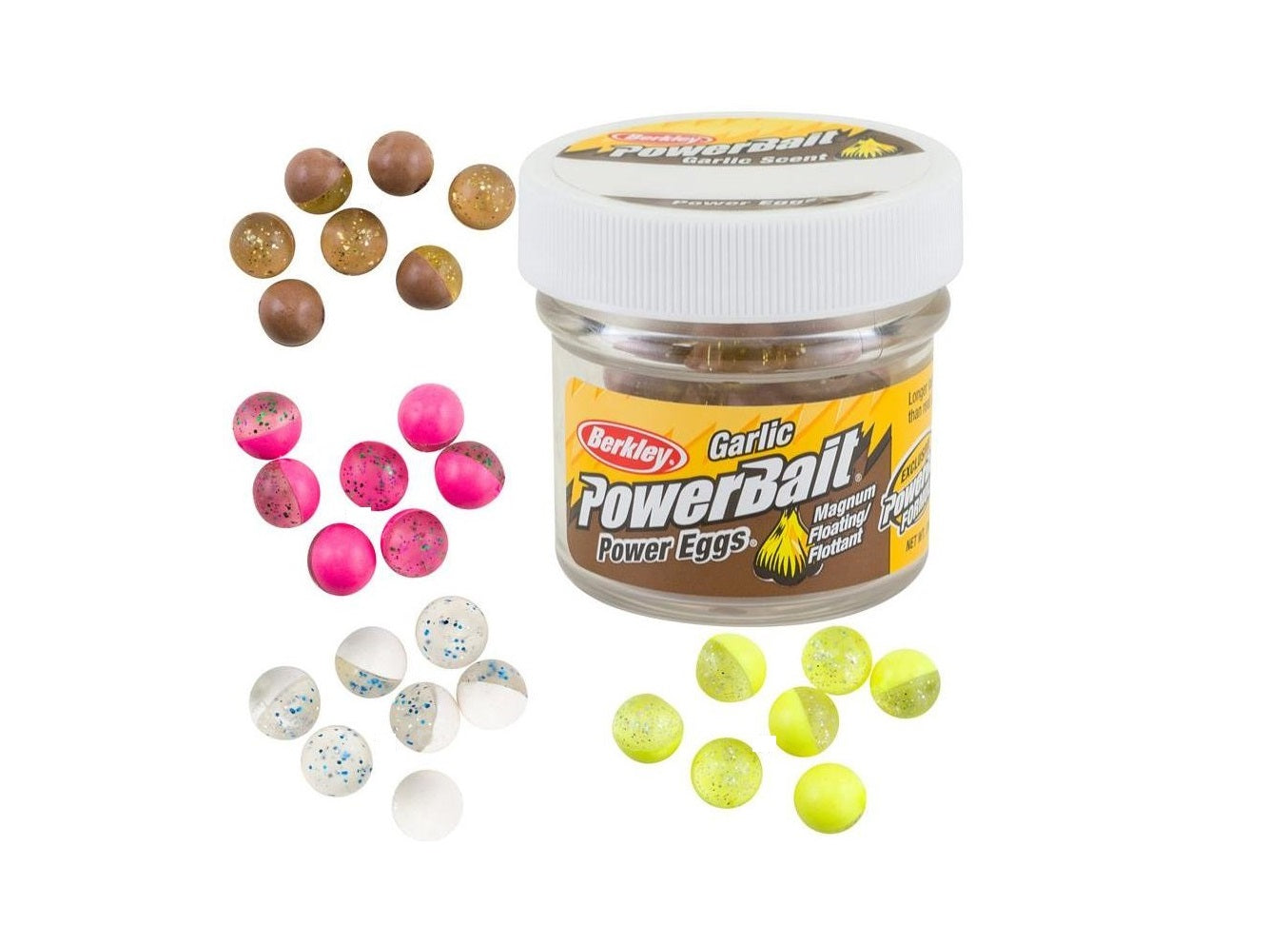 BERKLEY PowerBait Magnum Floating Clear Power Eggs - Clear Silver