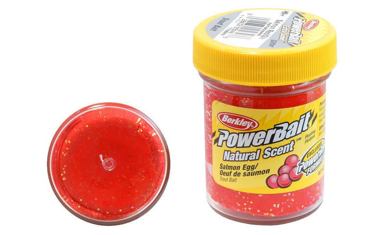 Berkley PowerBait Extra Scent Glitter Trout Bait Salmon Red with Glitte