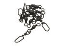 Kinetic Barrel Swivel With Scandic Snap Black