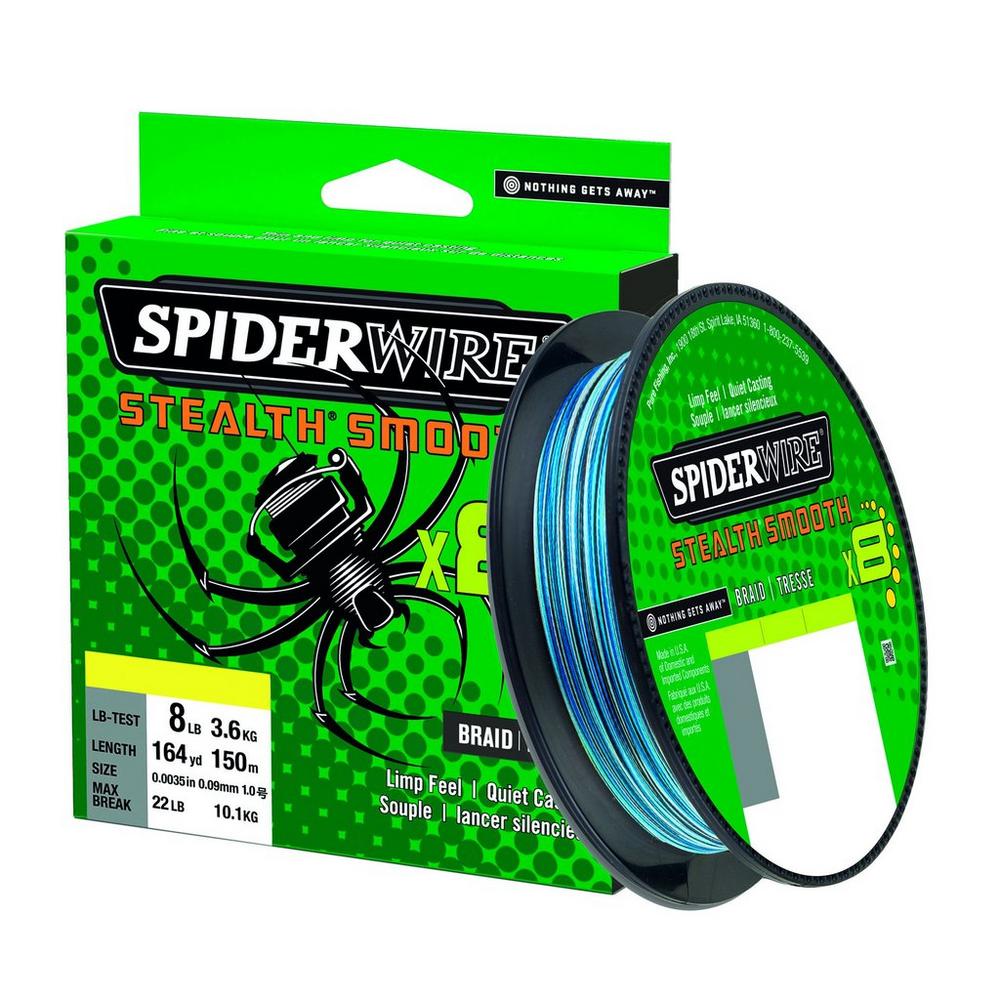 Spiderwire Stealth Smooth Carrier 8 Braid Blue Camo 150m 102lb 0.39mm