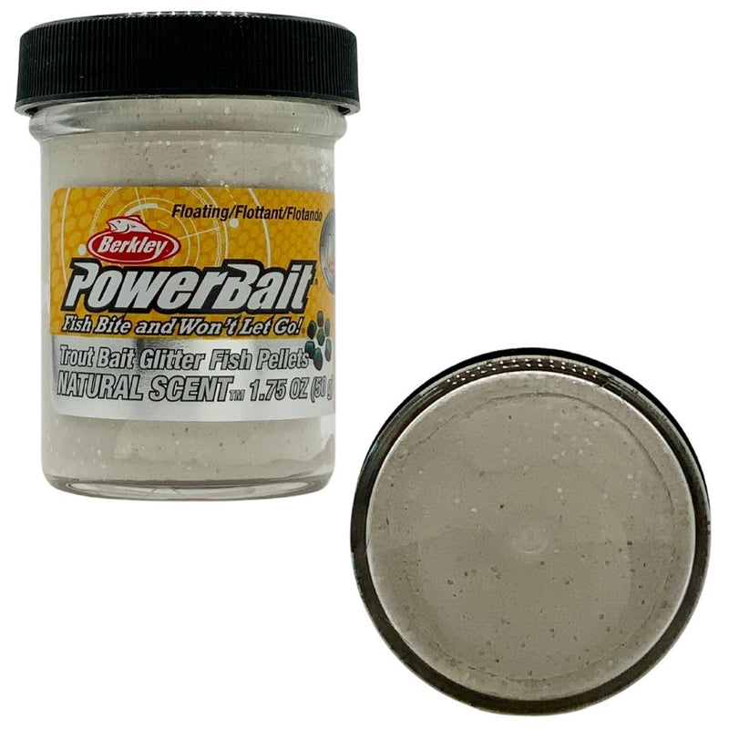 Berkley PowerBait Natural Glitter Trout Bait Fish Pellets White