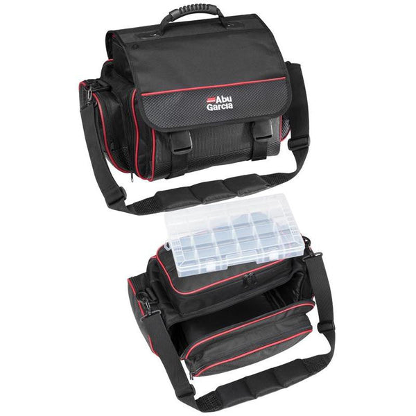 Abu Garcia Bag with 4 Boxes - Durable and Stylish Fishing Tackle Storage