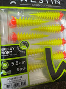 Westin Greedy Worm 5.5cm Garlic Cheese