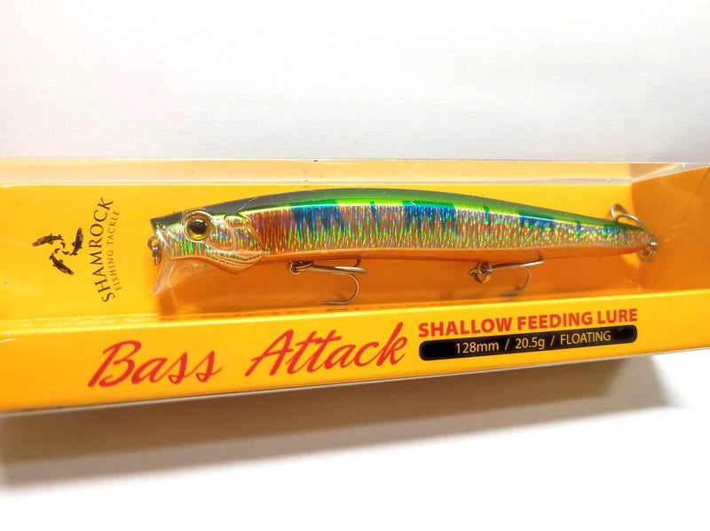 Shamrock Bass Attack Shallow Feed 128mm Ayu Stripe