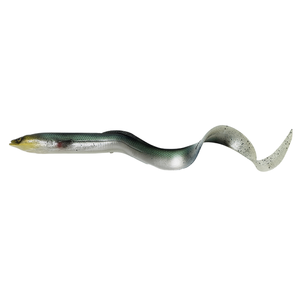 Savage Gear Real Eel Loose Body 20cm 27g Green Silver | Lifelike Lure