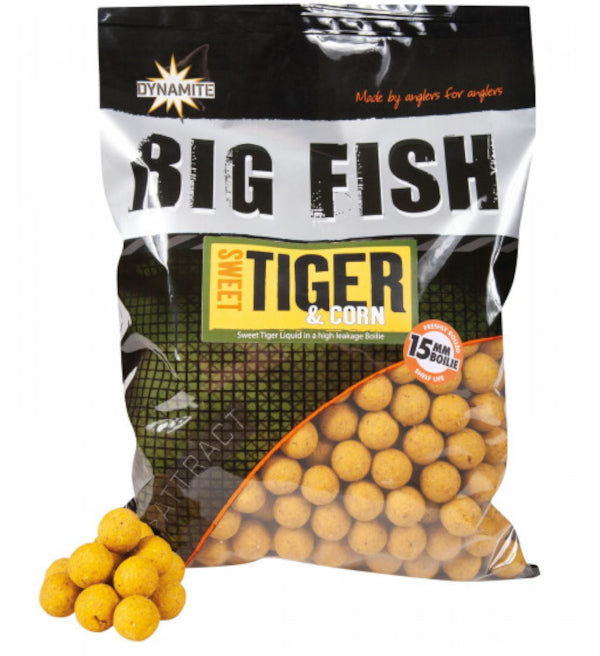 Dynamite Baits Sweet Tiger and Corn Boilies 15mm 1.8kg