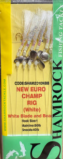 Shamrock SHAM2010NBB New Euro Champ Rig White, White blade and bead