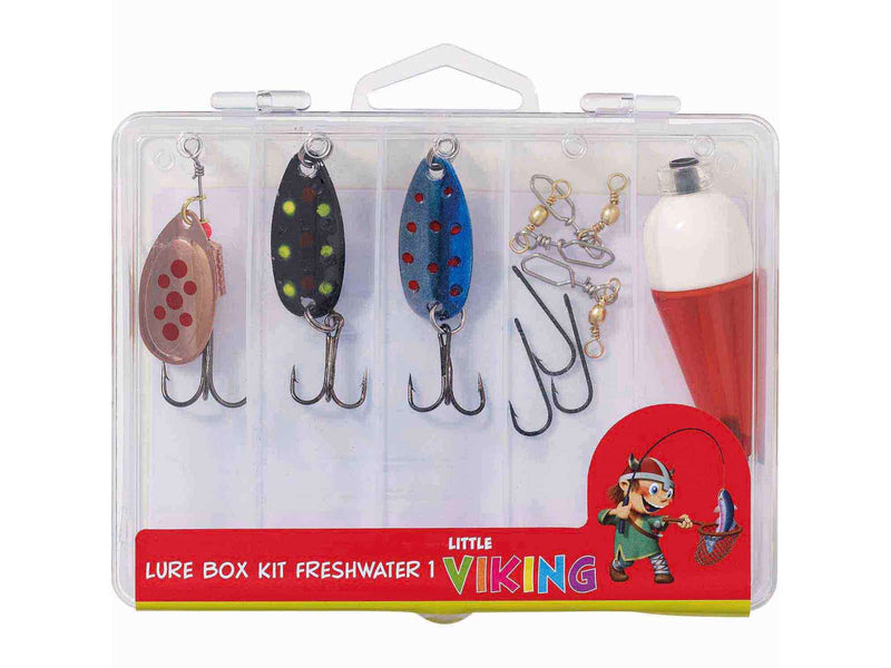 bass fishing lure starter kit TCMBY Lures Bait Tackle Set for Freshwater Trout Fishing, Including Accessories, Fishing Tackle Box, Crankbait, Spoon, Hooks, Fishing Gear and Equipment for Beginner. : Sports & EWG Hooks Create A Bait - Kid's