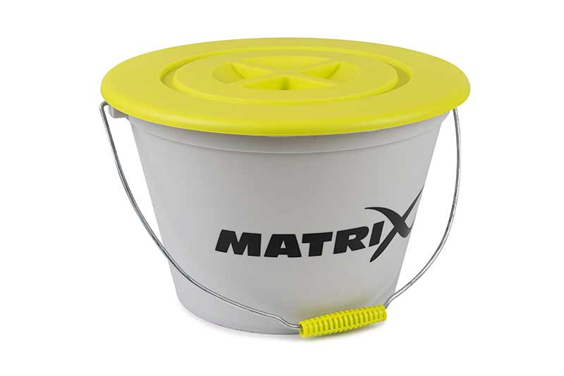 Matrix 17L Groundbait Bucket with Lid – Durable & Compact