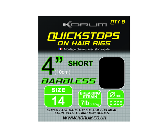 Korum Hair Rigs With Quickstops