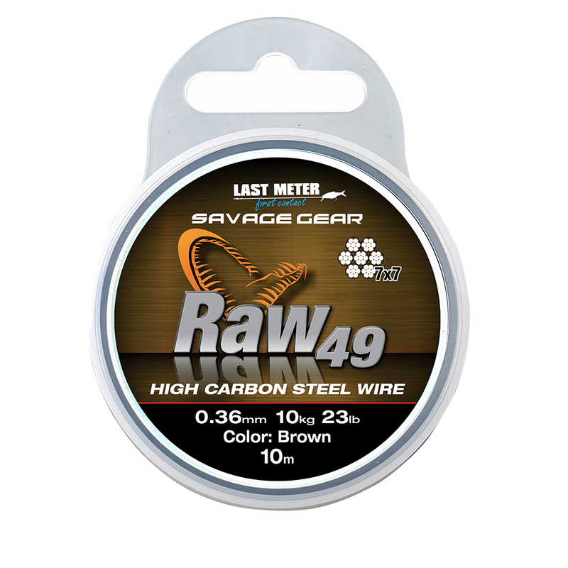 Savage Gear Raw49 Steelwire Uncoated Brown 10m