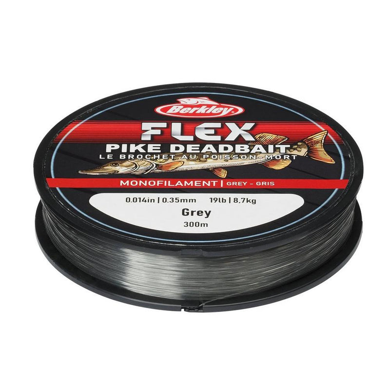 Berkley Flex SS Pike Deadbait Mono Line 300m Grey