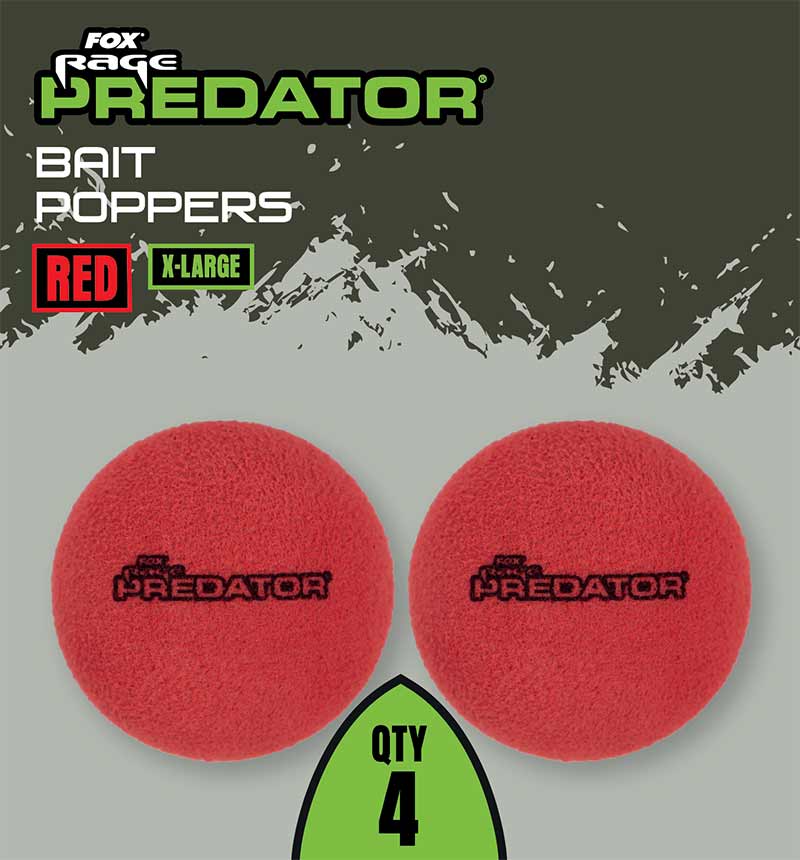 Fox Rage Predator Bait Poppers Red