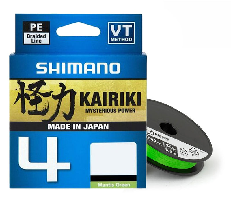 Shimano Kairiki x4 PE Mantis Green 150m