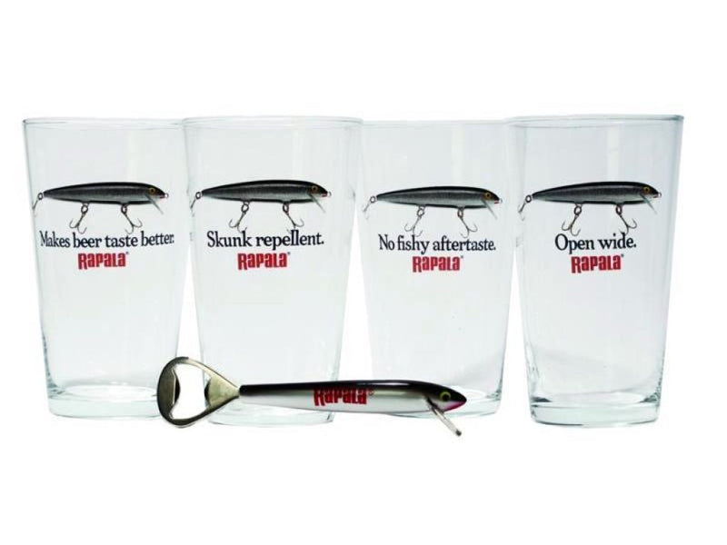Rapala Gift Set 4 Pint Glasses + Bottle Opener