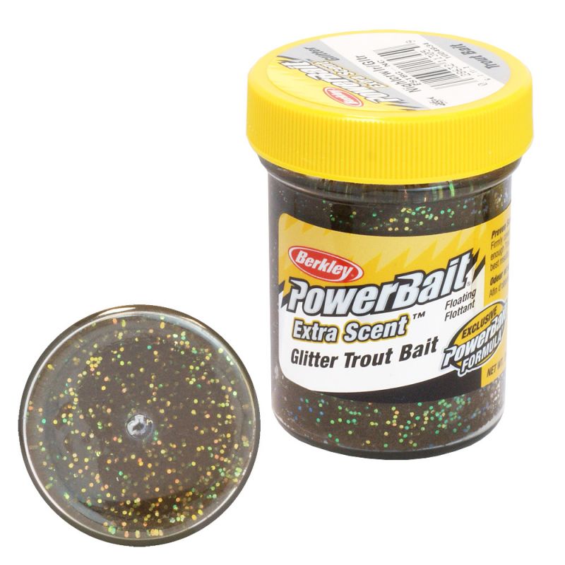 Berkley PowerBait Extra Scent Glitter Trout Bait Nightcrawler with Glitter