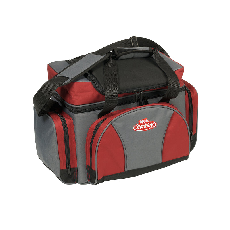 berkley strap on tackle box Berkley System Bag Grey Red with 4 Bait Boxes