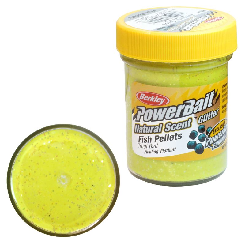 Berkley PowerBait Natural Glitter Trout Bait Sunshine Yellow