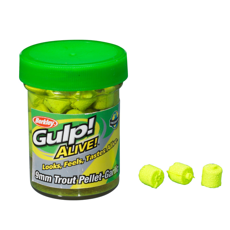 Berkley Gulp! Alive Trout Pellets - Garlic Chartreuse