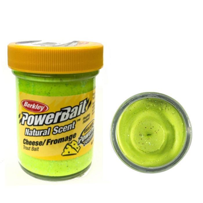 Berkley PowerBait Extra Scent Glitter Trout Bait Chartreuse Cheese