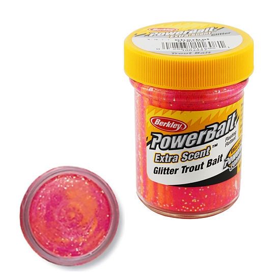 Berkley PowerBait Extra Scent Glitter Trout Bait Sherbet Glitter Cheese
