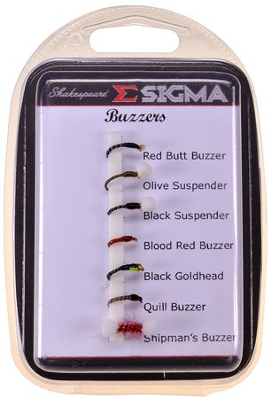 Shakespeare Sigma Fly Selection Buzzers - 7 Assorted Styles