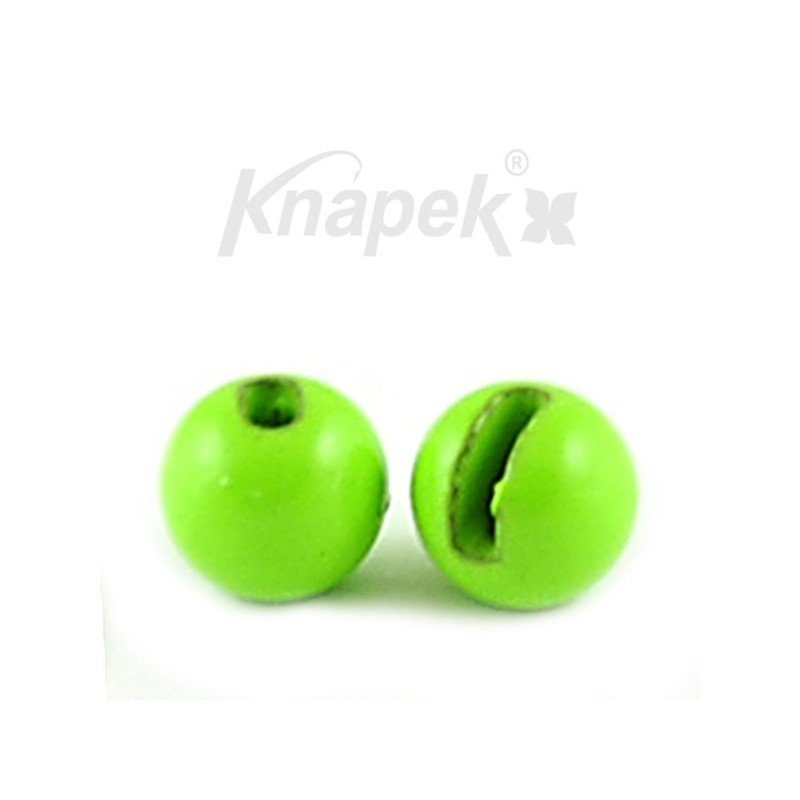 KNAPEK Tungsten Beads 3.5mm Fluo Green 10pcs