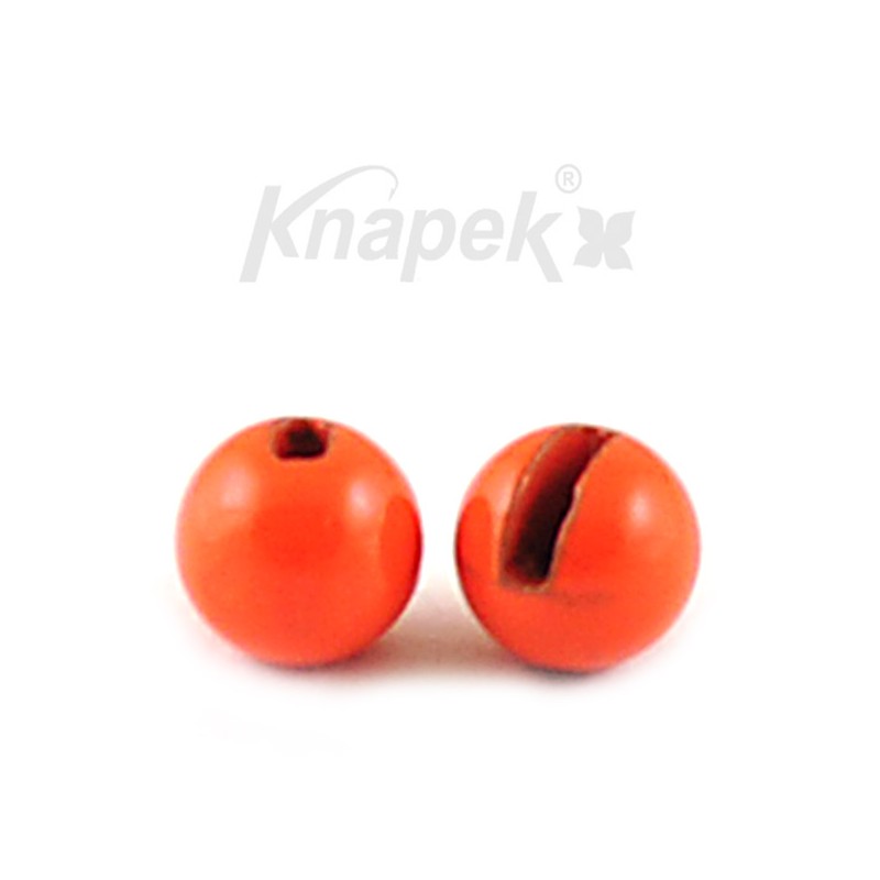 KNAPEK Tungsten Beads 4mm Fluo Orange 10pcs