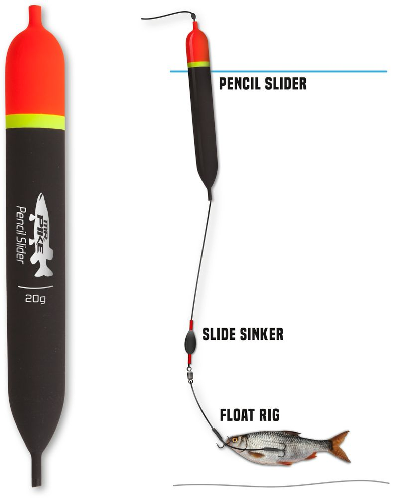 Quantum Mr. Pike Pencil Slider Float Black