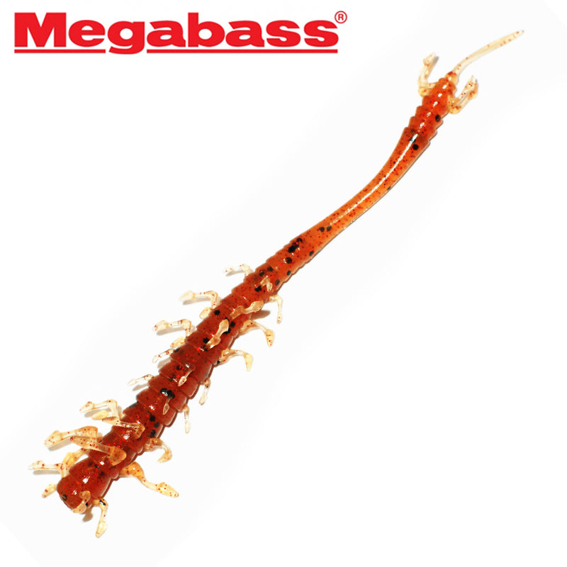MEGABASS BOBBIT WORM 4inch 10 Bobbit Red Flake
