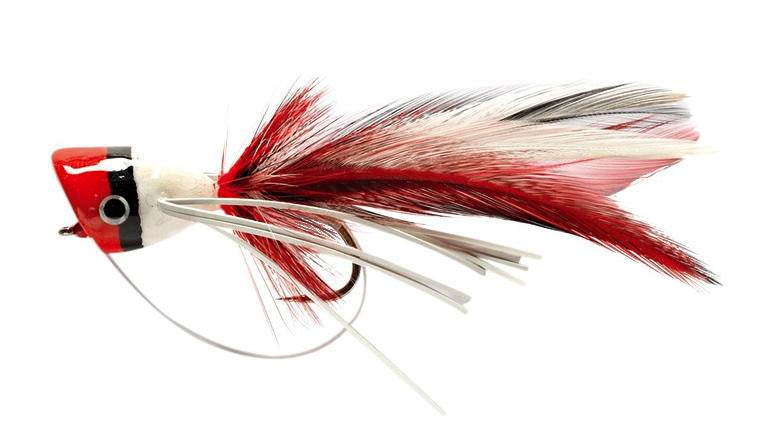 Fulling Mill Bass Popper Red & White
