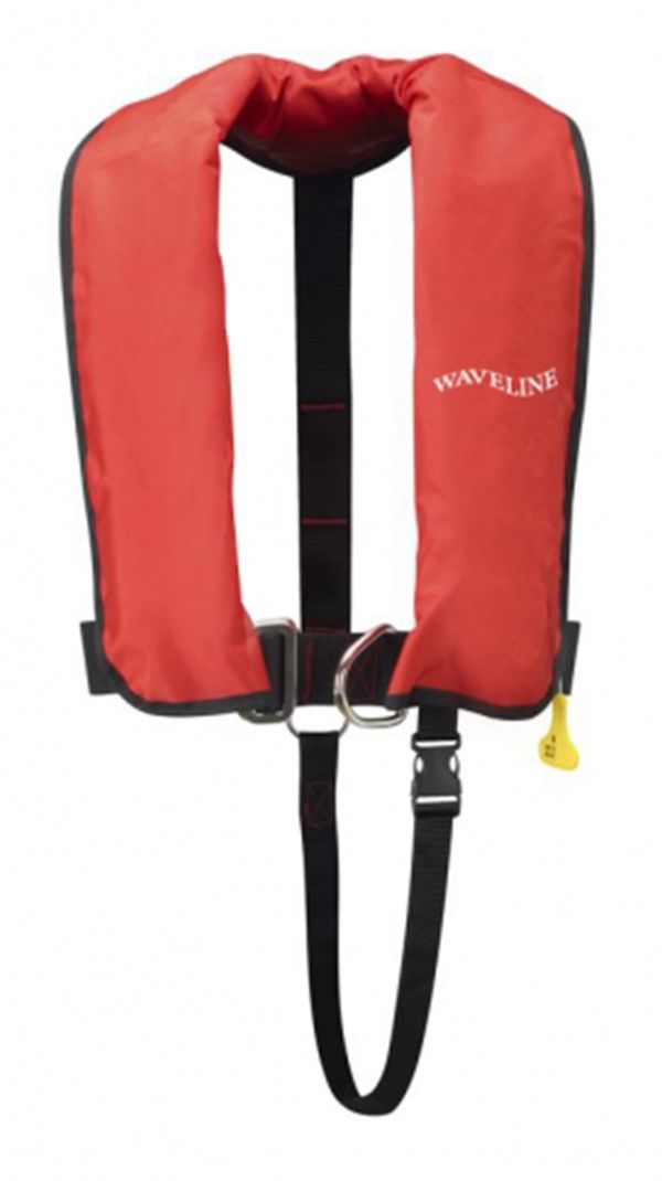 WAVELINE 165N ISO Red Auto Life Jacket With Crutch Strap
