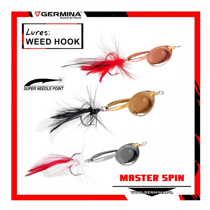 Germina Master Spin Weed Hook 10.5g Silver 1pcs.