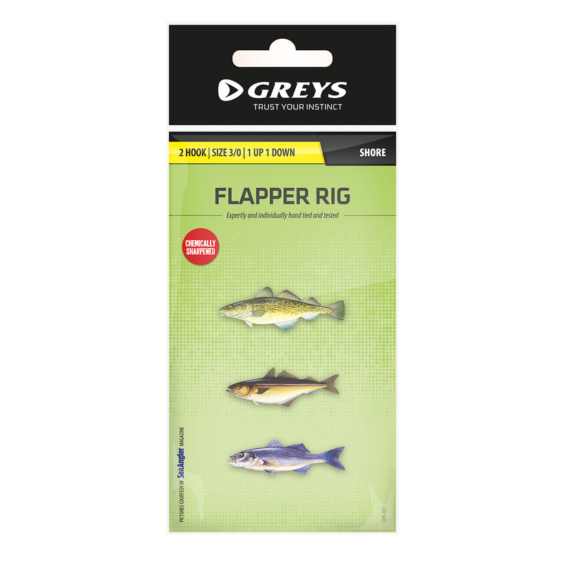 Greys 2 Hook Flapper Rig Size 3/0 1up 1down