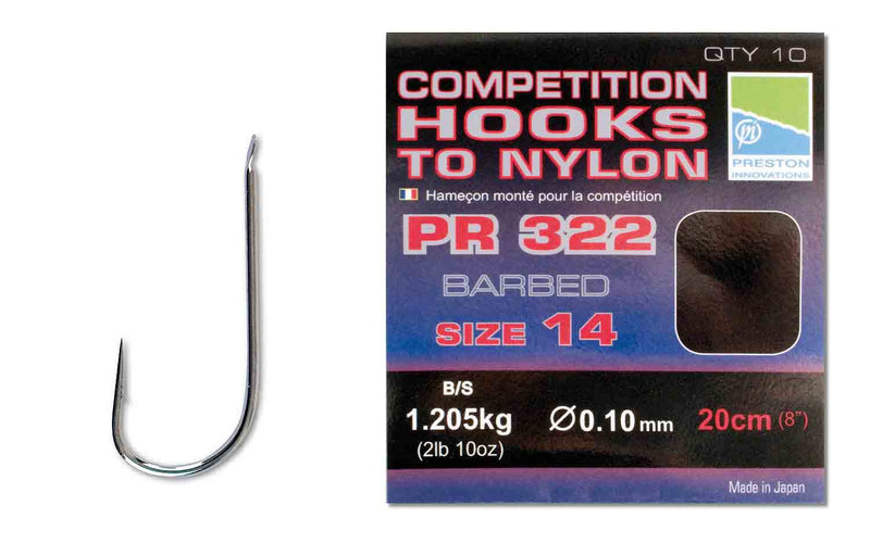 Preston Innovations Competition 322 Hooks To Nylon