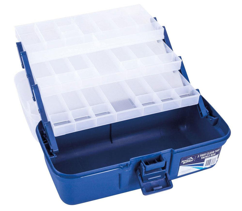 Jarvis Walker Tackle Box 3 tray Blue/Clear