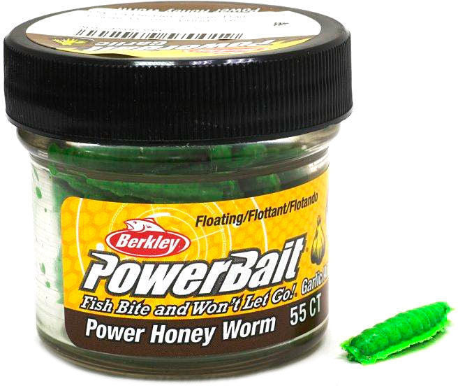 Berkley PowerBait Power Honey WormSpring Green Garlic