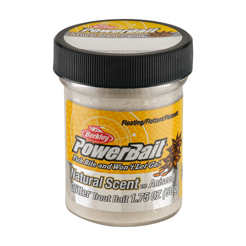 Berkley PowerBait Natural Glitter Floating Trout Bait Aniseed White