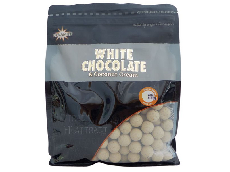 Dynamite Baits Hi Attract Boilie 15mm White Chocolate and Coconut Cream 1kg
