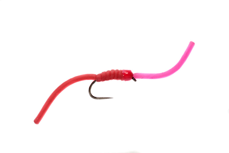 Fulling Mill Two Tone Wiggly Worm Barbless
