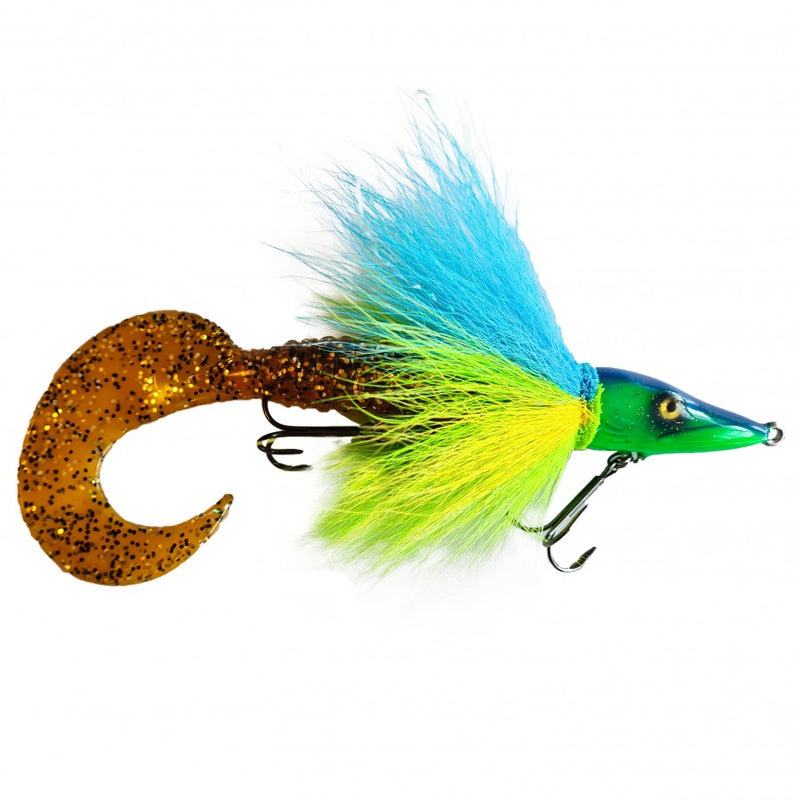 L.Corr Handmade Lures Disco Pike Junior 22cm 40g Green Yellow Blue