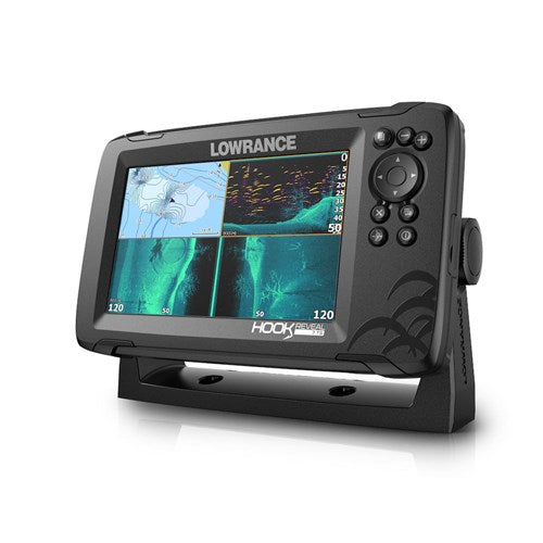 Lowrance HOOK Reveal 7 TripleShot with CHIRP SideScan DownScan & Base Map