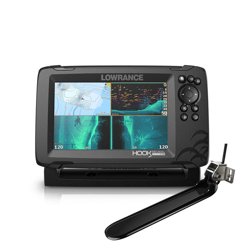 Lowrance HOOK Reveal 7 TripleShot with CHIRP SideScan DownScan & Base Map