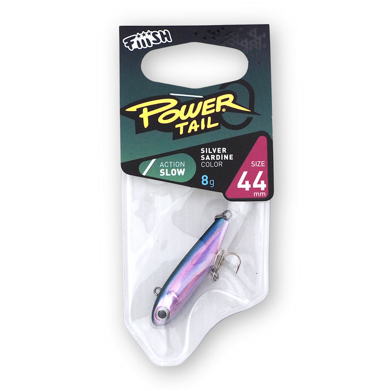 Fiiish Power Tail 44mm Slow 8g Silver Sardine PWT654