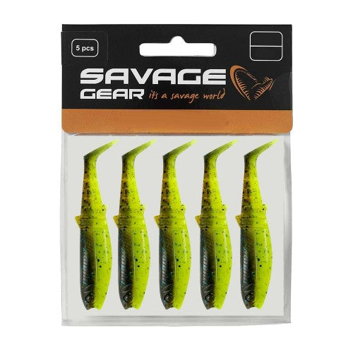 Savage Gear Cannibal Shad 8cm 5g Chartreuse Pumkin 5pcs