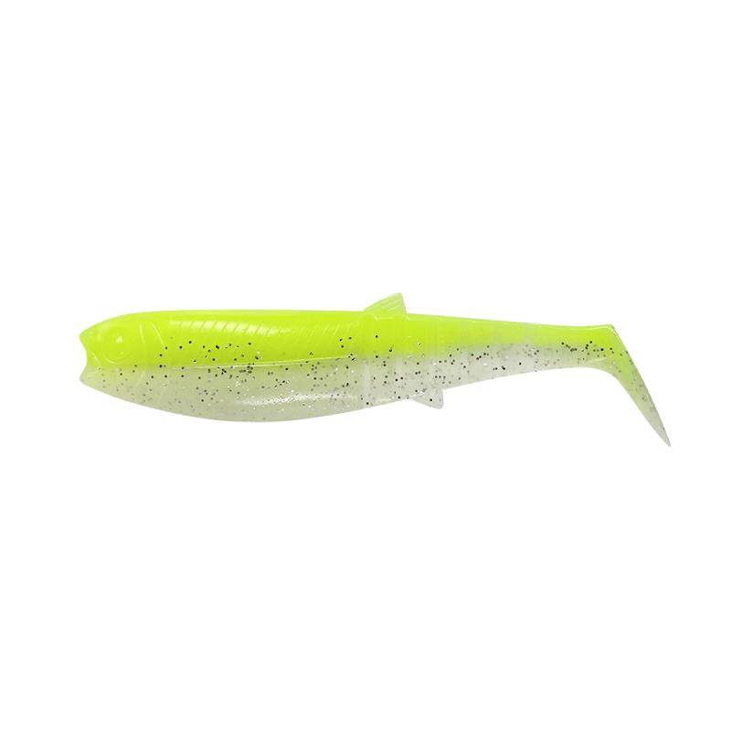 Savage Gear Cannibal Shad 8cm 5g Fluo Yellow Glow 5pcs