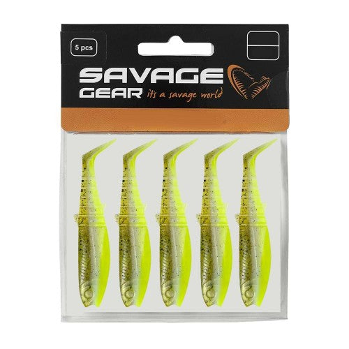 Savage Gear Cannibal Shad 8cm 5g Green Pearl Yellow 5pcs