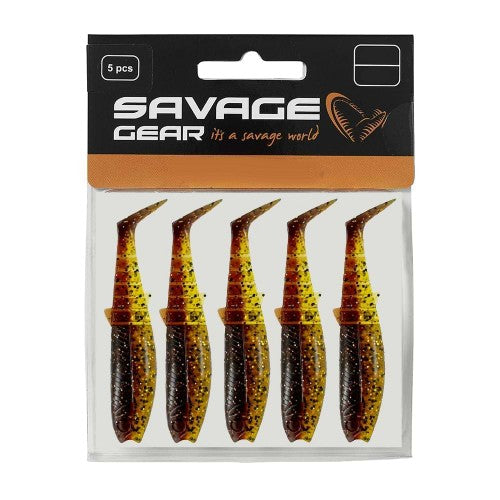 Savage Gear Cannibal Shad 8cm 5g Motoroil UV 5pcs