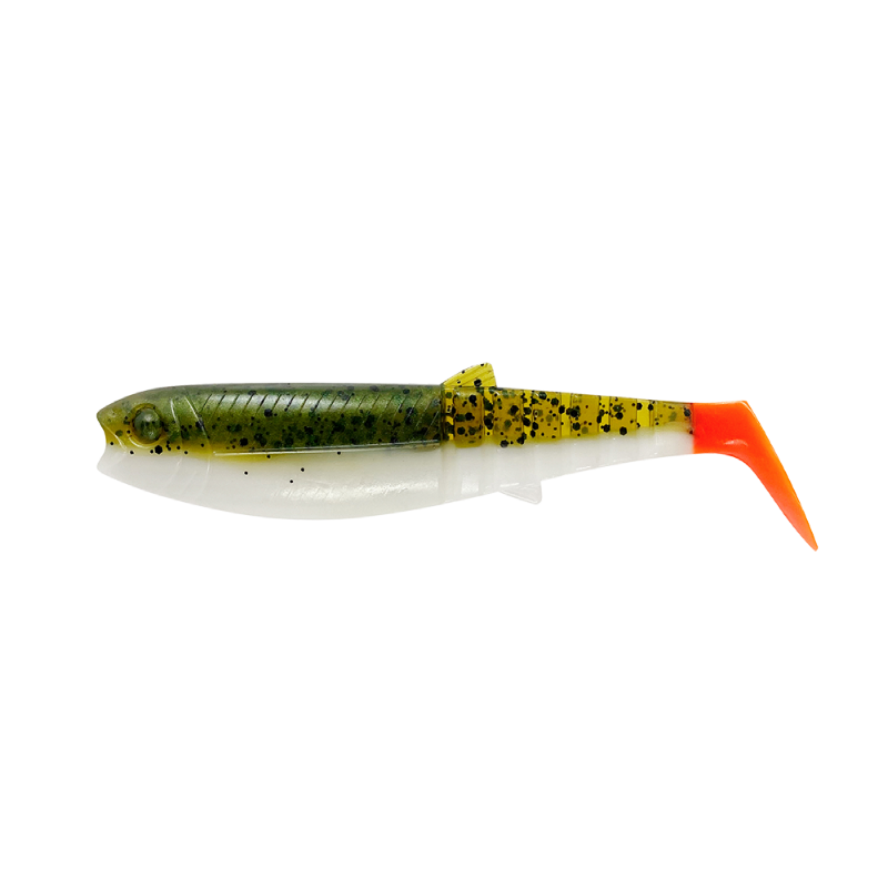 Savage Gear Cannibal Shad 8cm 5g Olive Hot Orange 5pcs