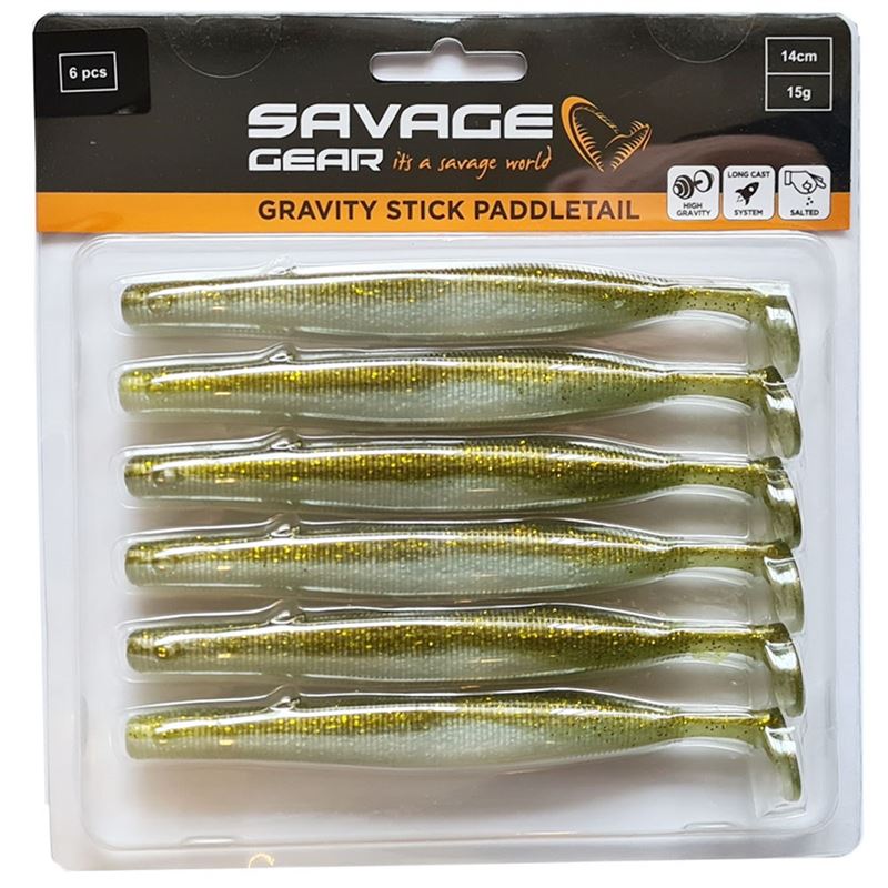 Savage Gear Gravity Stick Paddletail 14cm Khaki